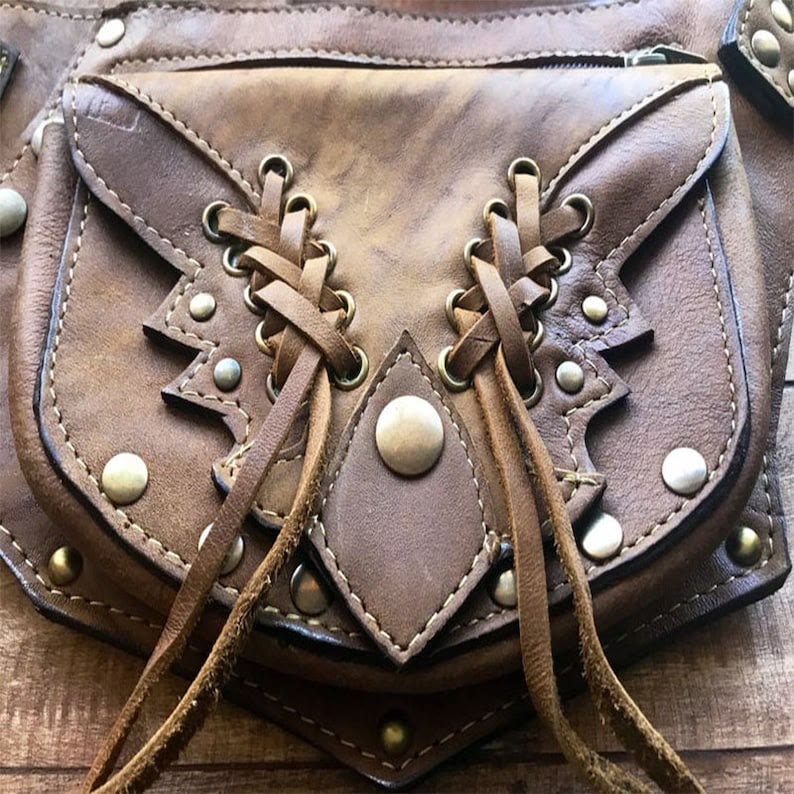 Mittelalterliche Kostüm-Gürteltasche für Damen mit Quaste
