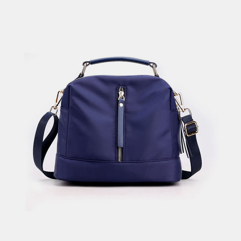 Kleine Umhängetasche mit Doppelreißverschluss, Handtasche für Damen, leichte Geldbörse