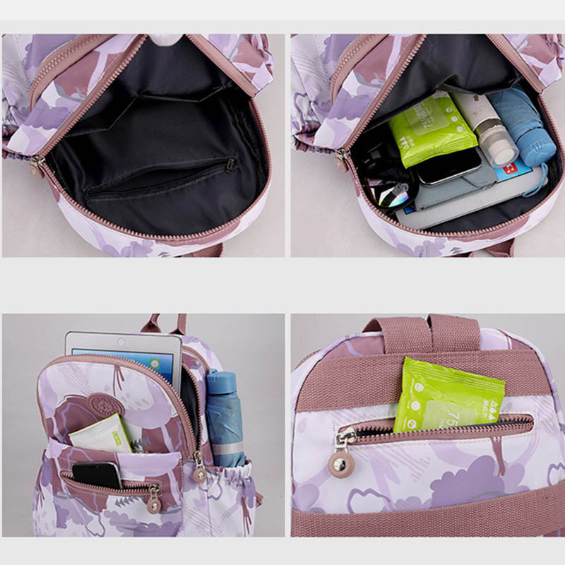 Damen Rucksack Handtasche Damen Wasserdicht Druck Bunter Rucksack Reise Tagesrucksäcke