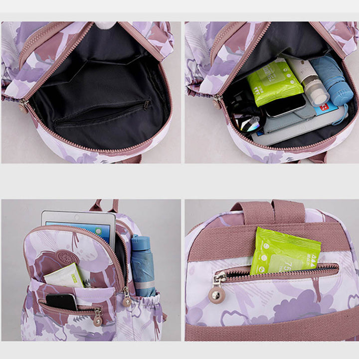 Damen Rucksack Handtasche Damen Wasserdicht Druck Bunter Rucksack Reise Tagesrucksäcke