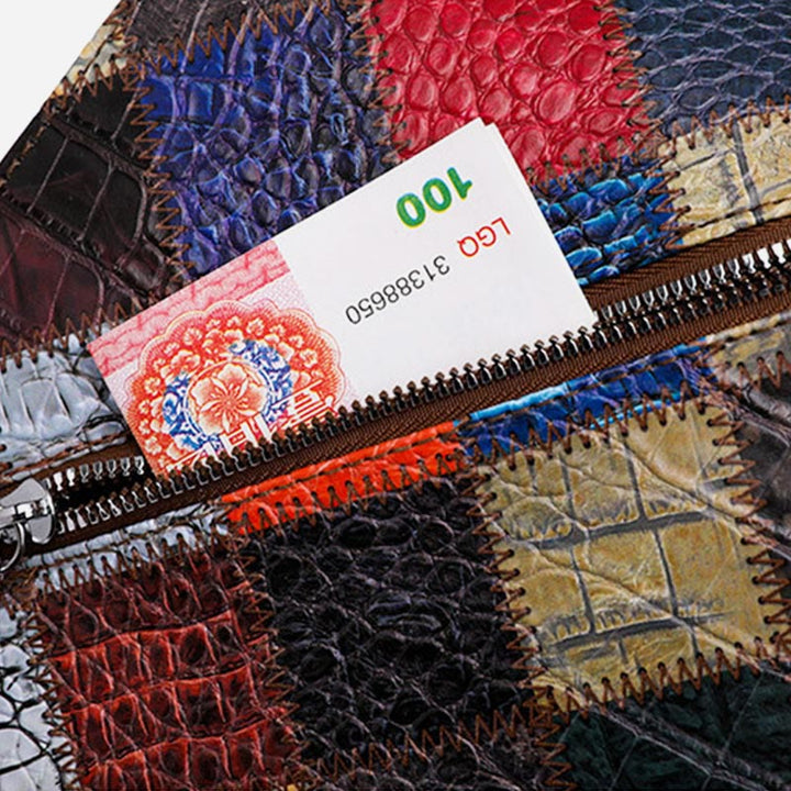 Rucksack für Frauen, Retro, Kontrastfarbe, geometrischer Reiserucksack