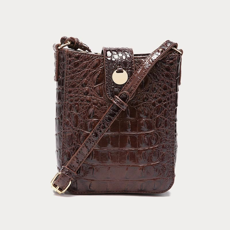 Umhängetasche für Damen, Retro-Krokodilmuster, Handytasche