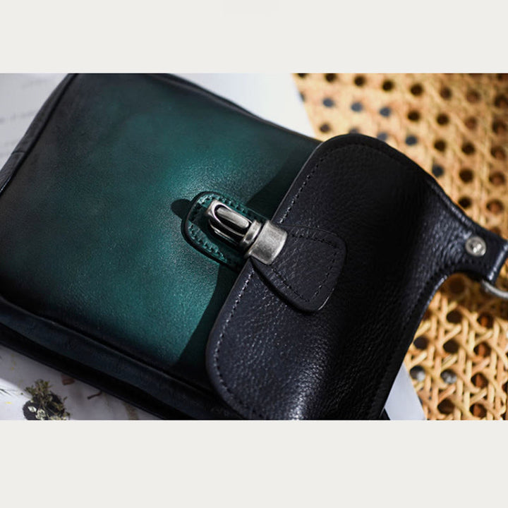 Handgemachte Umhängetasche für Frauen Mini Retro Shopping Handytasche