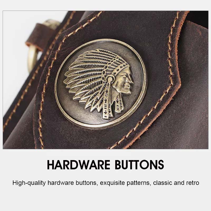 Retro Leder Telefon Holster für Männer Universal Fall Taille Tasche EDC
