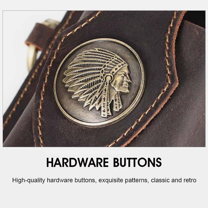 Retro Leder Telefon Holster für Männer Universal Fall Taille Tasche EDC
