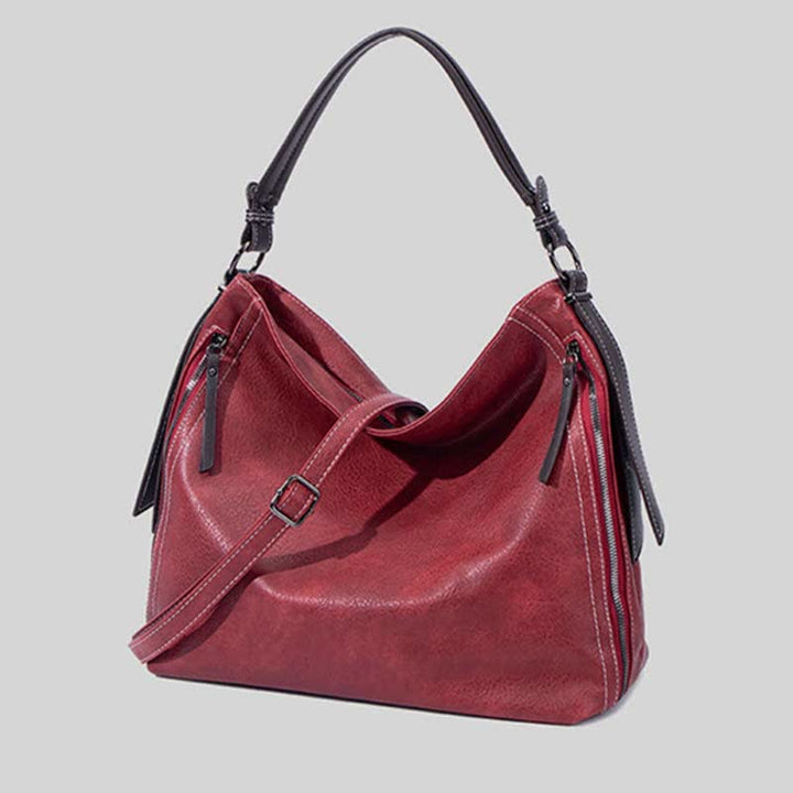 Retro-Handtasche für Damen, groß, Designer-Hobo-Tasche aus Leder