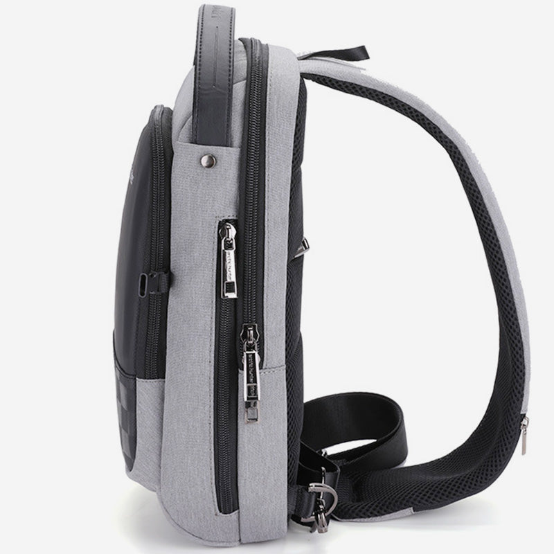 Große, diebstahlsichere, wasserdichte Schultertasche mit USB-Ladefunktion