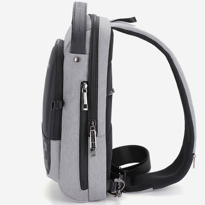 Große, diebstahlsichere, wasserdichte Schultertasche mit USB-Ladefunktion