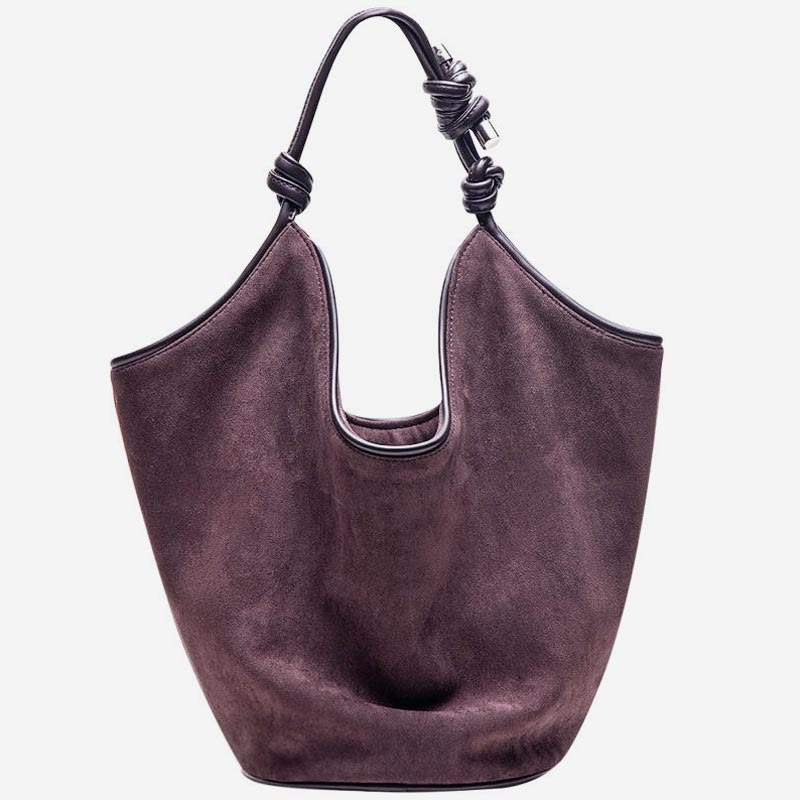 Einkaufstasche für Frauen Wildleder minimalistische große Kapazität Eimer Tasche