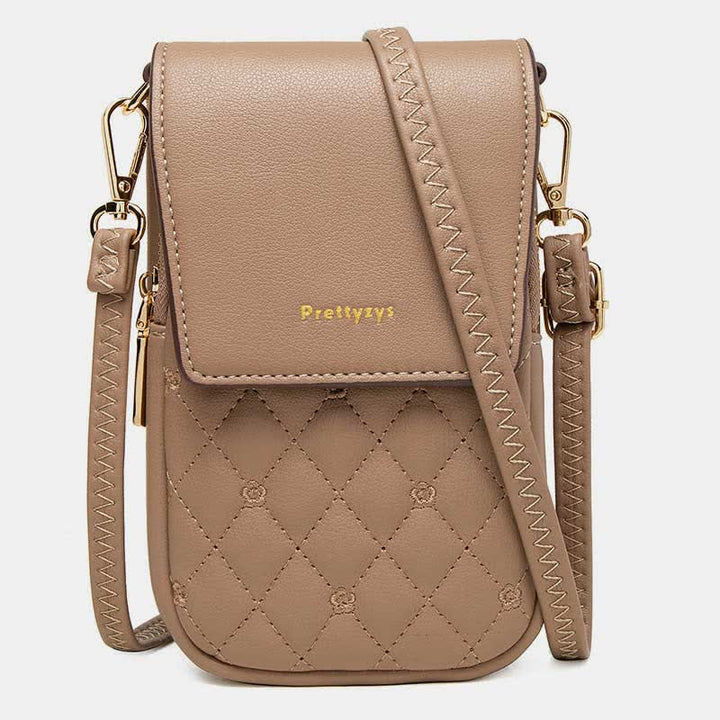 Kleine Umhängetasche für Damen, Handy-Geldbörse, Brieftasche aus Leder, Schultertasche