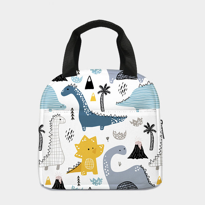 Lunchpaket für Kinder, Schule, Camping, Cartoon-Dinosaurier, Thermo-Handtasche