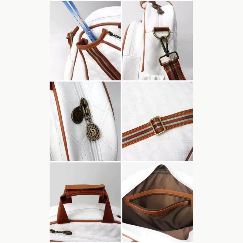 Padel Tennis Schläger Tasche Minimalist Leder Hand Held Sport Tote