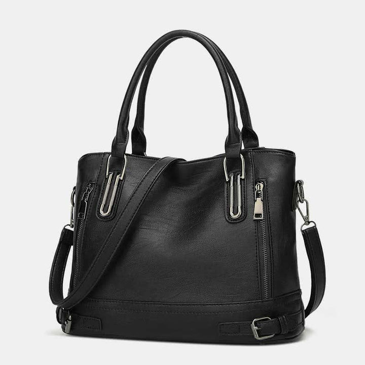 Einkaufstasche aus Kunstleder für Damen, Handtasche, Schultertasche, Umhängetasche