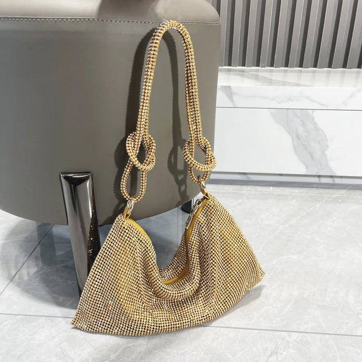 Umhängetasche für Damen mit funkelnden Diamanten, mehrere Farben, Handtasche