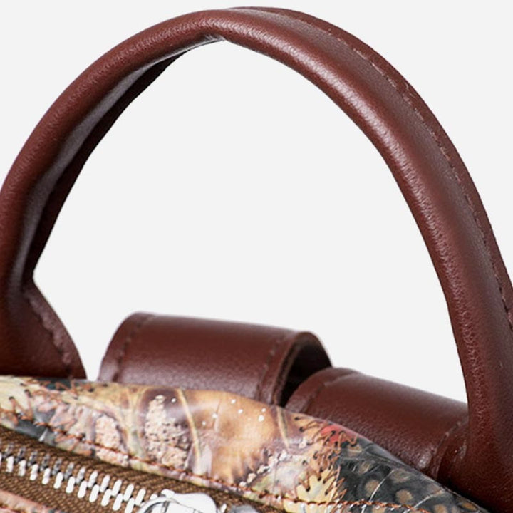 Rucksack für Frauen, Farbe Mosaik, einfaches Gittermuster, Reisetasche