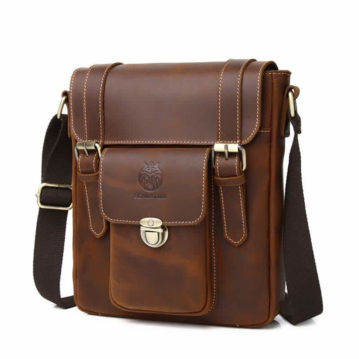 Kleine Leder Messenger Bag Schultertasche Cross Body Retro Handtasche