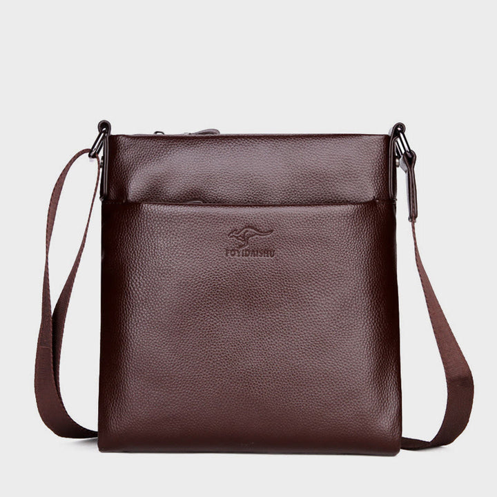 Business-Umhängetasche für Herren, einfache vertikale Tasche aus weichem Leder