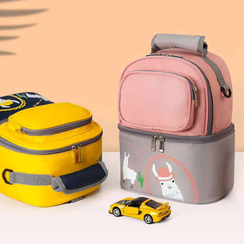 Mamatasche für Frauen Cartoon Multifunktionaler Outdoor-Rucksack mit zweilagigem Design