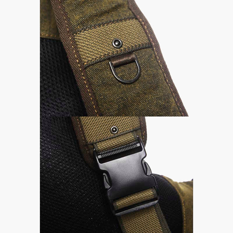 Sling Bag für Herren, sportlich, braun, Vintage-Canvas