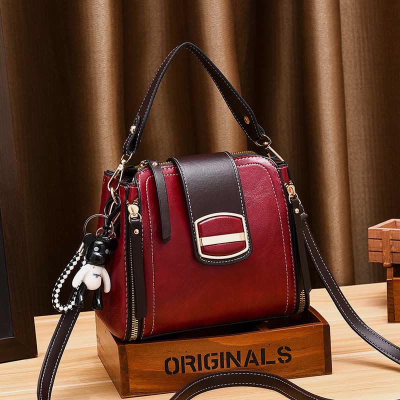 Top-Griff-Tasche für Damen, täglicher Einkaufsbeutel, Umhängetasche aus Leder