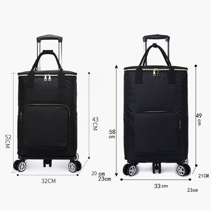 Zusammenklappbarer Einkaufswagen für Frauen, tragbare Alufolie, Konservierung, Rolltasche