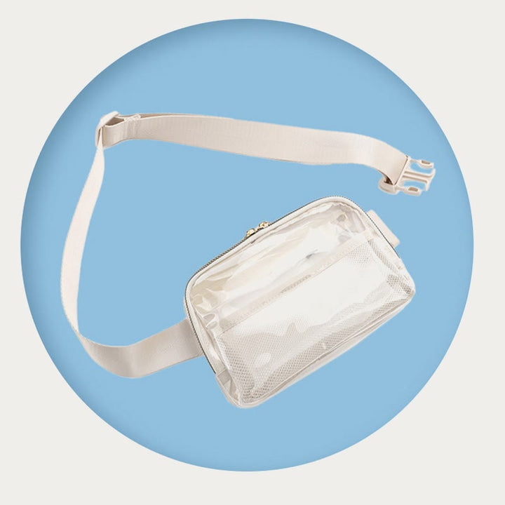Gürteltasche für Damen, Outdoor-Sport, durchsichtige, wasserdichte Nylontasche