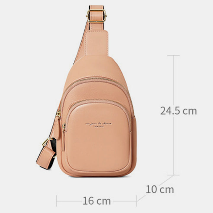 Sling-Rucksack, Brusttasche für Damen, kleine Umhängetasche aus Leder