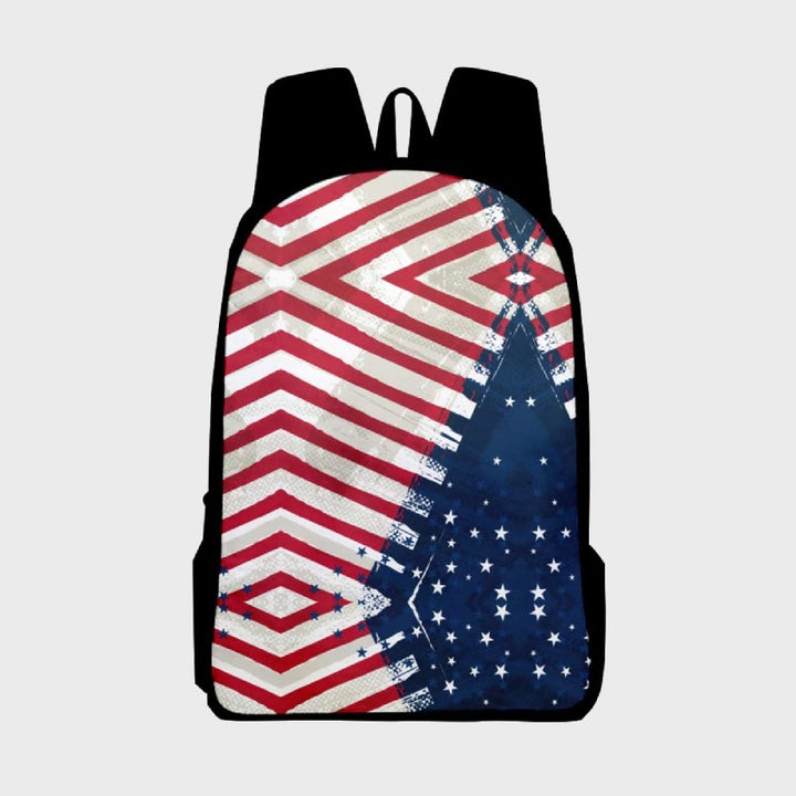 Rucksack mit amerikanischem Flaggen-Print für Teenager, Reisen, Wandern, Camping, Tagesrucksack
