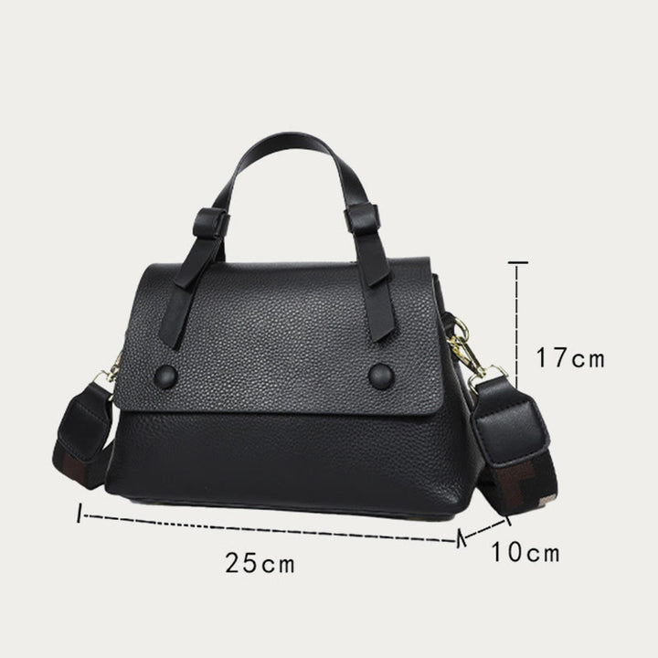 Retro-Tasche mit Henkel für Damen aus Leder mit Litschi-Muster