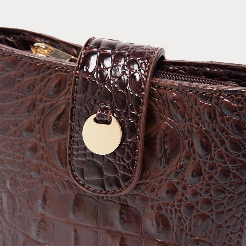 Umhängetasche für Damen, Retro-Krokodilmuster, Handytasche