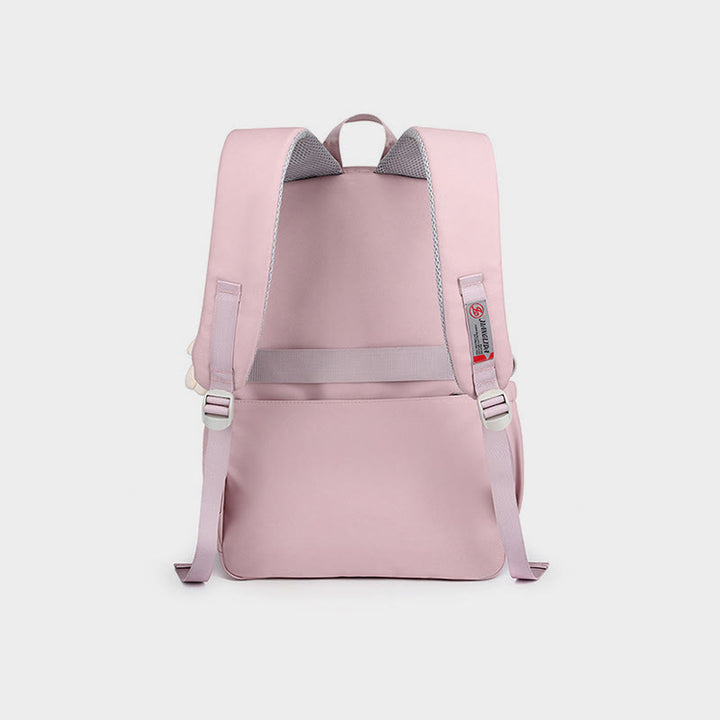 Rucksack für Damen, mehrere Taschen, großes Fassungsvermögen, Polyesterfaser, Schul-Tagesrucksack
