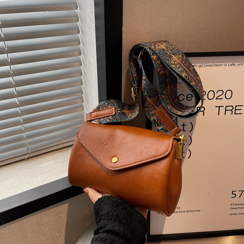 Retro Umhängetasche für Damen PU Leder Schultertasche Satchel Geldbörsen
