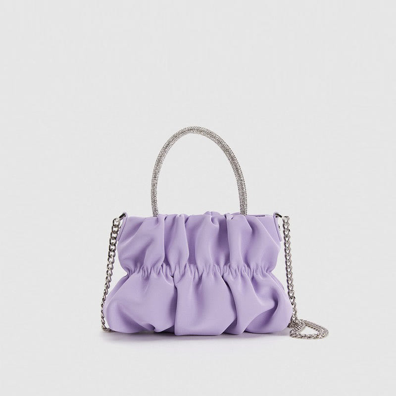 Abendtasche für Damen mit Strasssteinen, tragbare Umhängetasche mit Kette