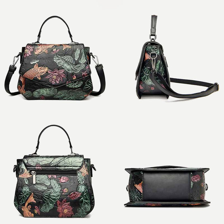 Tasche mit Henkel für Damen, große Kapazität, Umhängetasche mit ethnischer Prägung