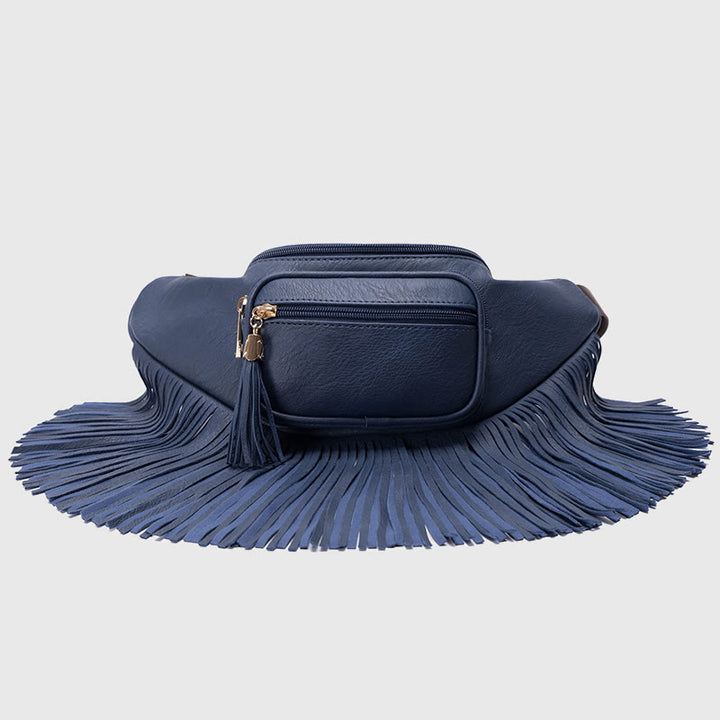 Gürteltasche für Damen, multifunktionale Umhängetasche mit Quaste für den Außenbereich