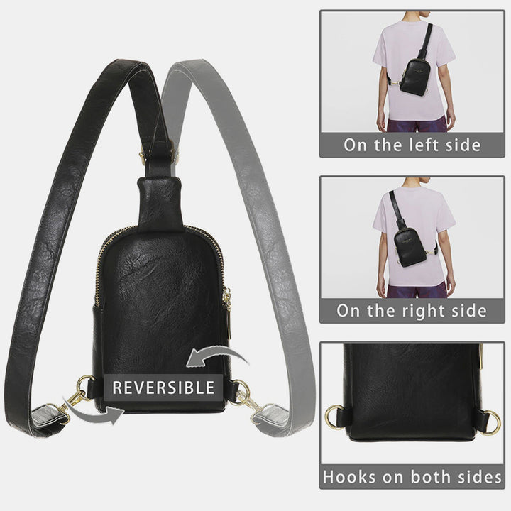 Kleine Umhängetasche, Schultertasche, Geldbörse, Brusttasche für Frauen und Mädchen