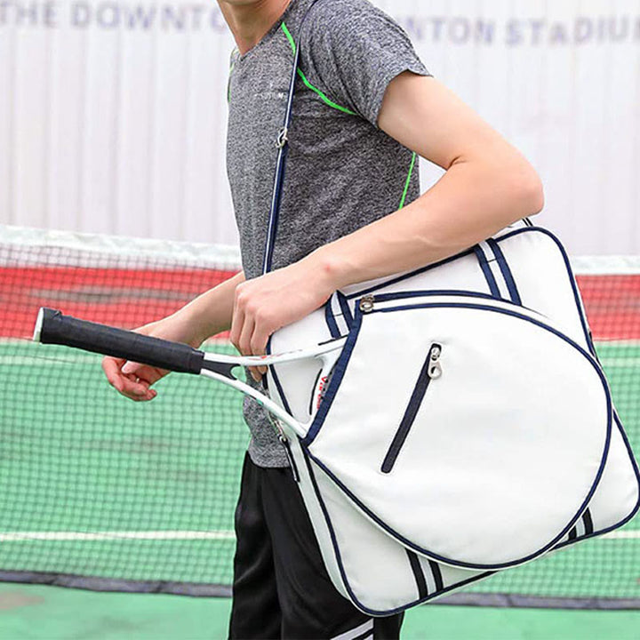 Tennisschlägertasche Damen Herren Streifengurt Große Oxford Tragetasche