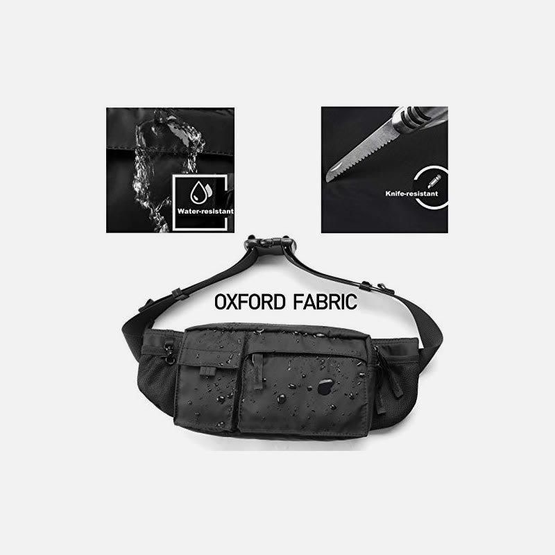 Gürteltasche für Herren, einfarbig, Oxford-Umhängetasche