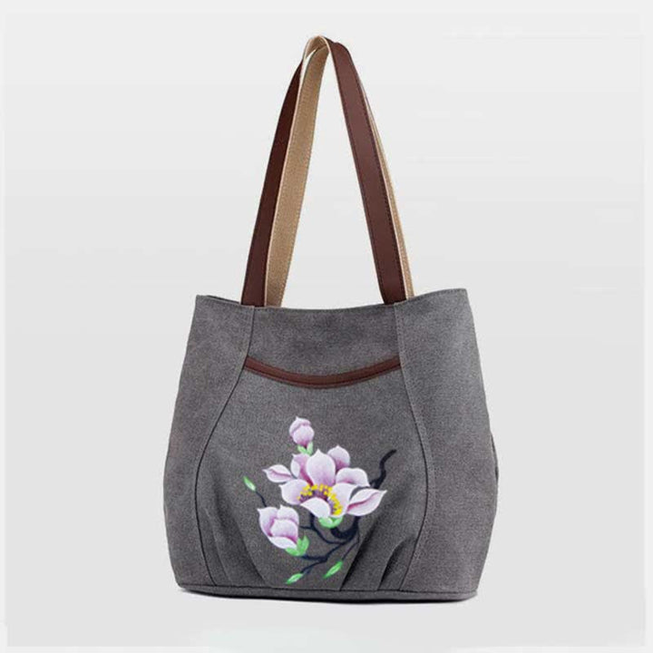Lässige Canvas-Tragetasche mit mehreren Taschen für Damen, Umhängetasche mit Henkel