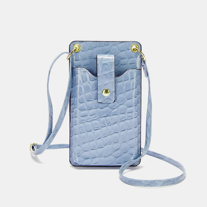 Umhängetasche aus Leder für Damen, universelle Handytasche mit Kartenfächern