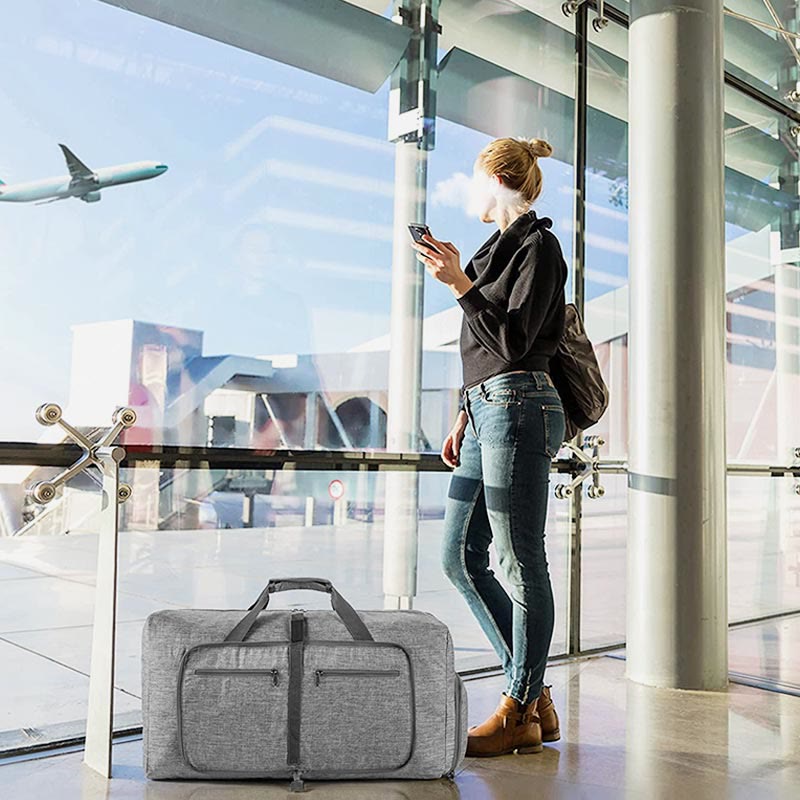 Aufbewahrungstasche für unterwegs, zusammenklappbar, tragbar, große Kapazität, Fitness-Reisetasche