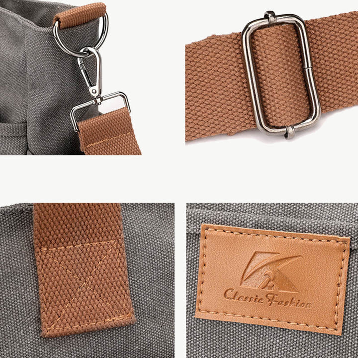 Damen Canvas Handtasche mit mehreren Taschen, wichtige Umhängetasche