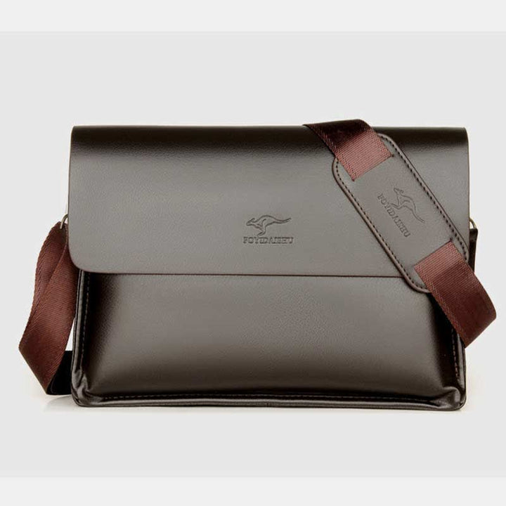 Herren Leder Umhängetasche Messenger Bag Reise Arbeit Business Satchel