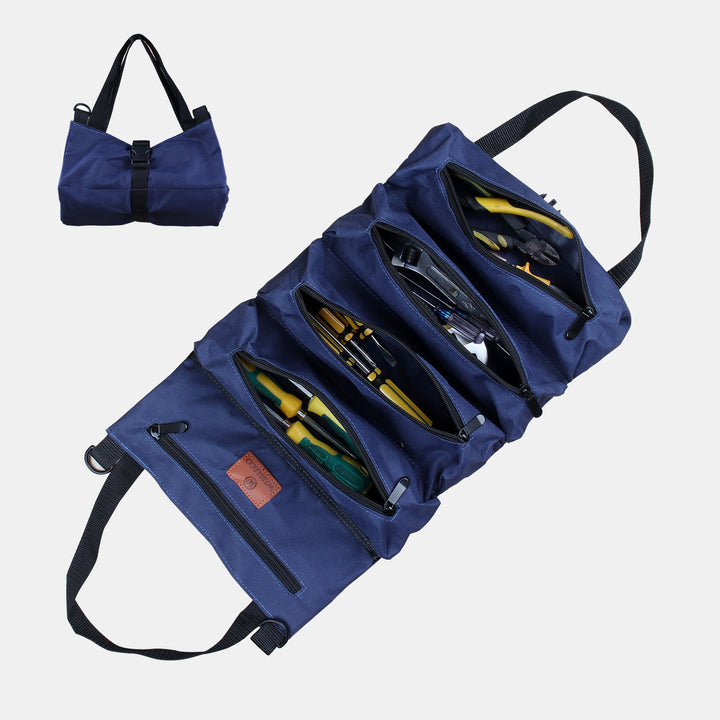 Werkzeug-Rolltasche-Organizer, robuste Werkzeug-Handtasche mit 5 Werkzeugtaschen
