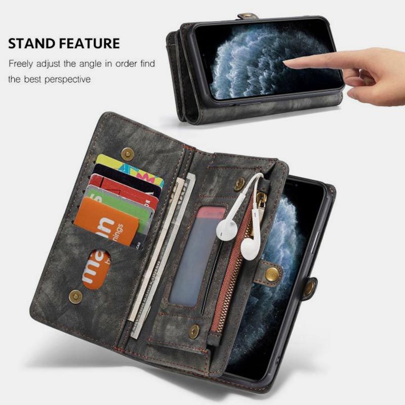 2 in 1 Magnetische Brieftasche Abnehmbare Hülle für Telefon