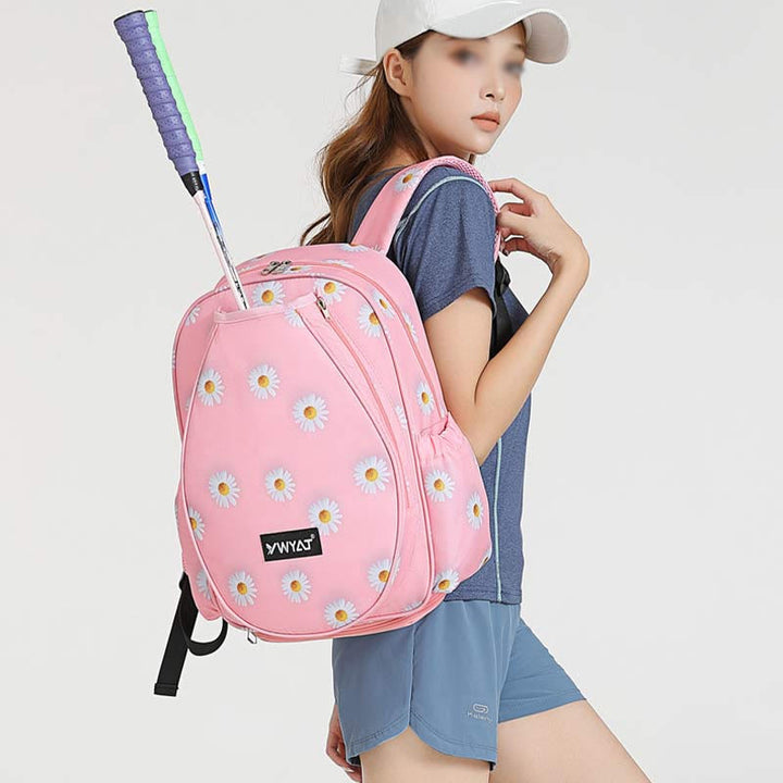 Badminton-Rucksack für Teenager mit Blumendruck, Sportschlägertasche