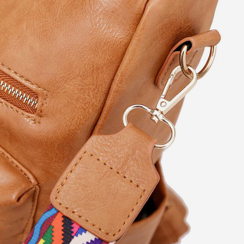 Großer Schulrucksack aus Leder