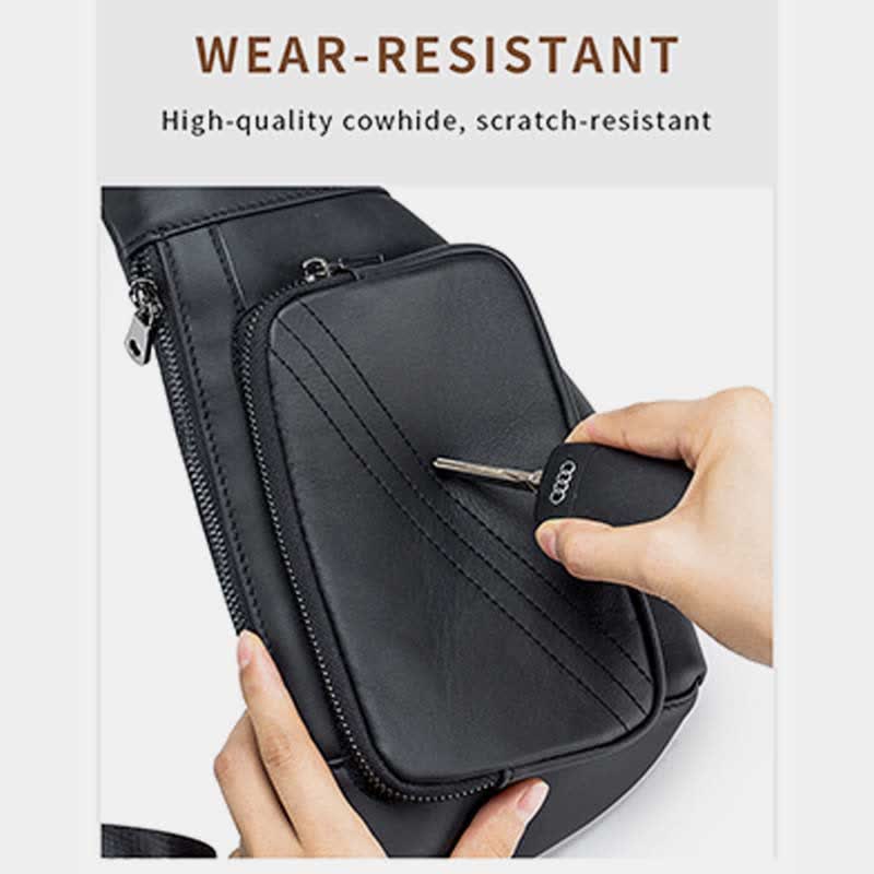 Kleine Schultertasche aus echtem Leder, Umhängetasche, Brusttasche