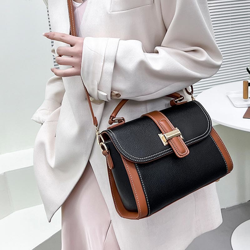 Top-Griff-Tasche für Damen PU-Leder Minimalistische Umhängetasche