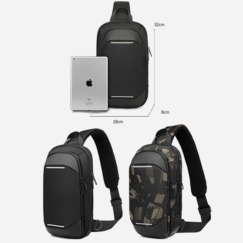 Schultertasche für Herren, Business-Umhängetasche mit USB-Ladefunktion